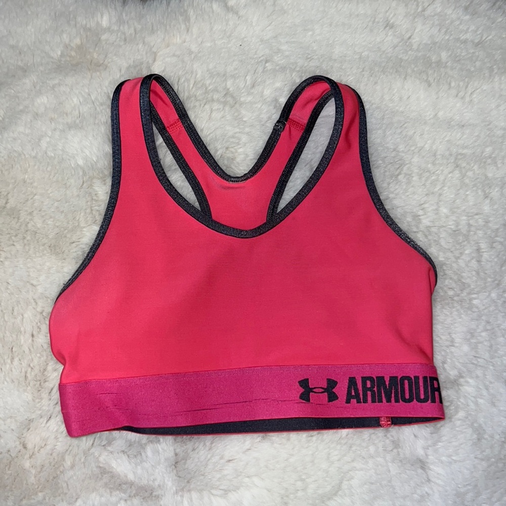 Pink Under Armour sports bra